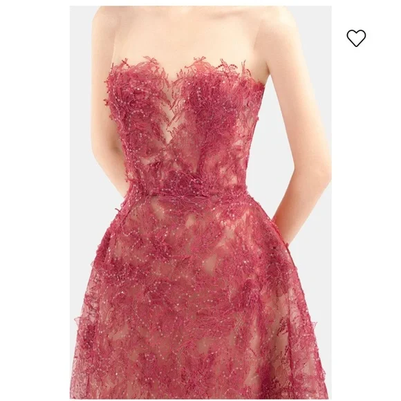 Montsand Red Beaded Lace Dress- Cult Mia - Picture 4 of 6